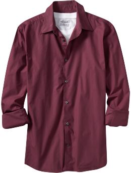 Men Men39s Poplin Dress Shirts Bordeaux