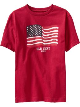 Boys: Boys 2009 Flag Tees - Crimson Red