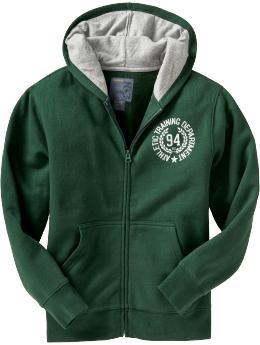 Boys Team-Style Graphic Zip Hoodies
