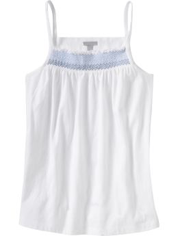 Women's Clothes: Women's Smocked Jersey Camis: Black & White Top Trends | Old Navy :  womens jersey sleeveless bohemian