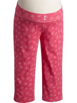 Maternity Maternity Printed Lounge Capris Pink Seashells