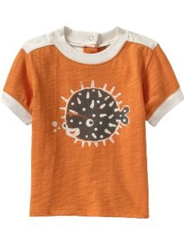Baby Boys: Sea Creature Graphic Tees for Baby - Tangelo