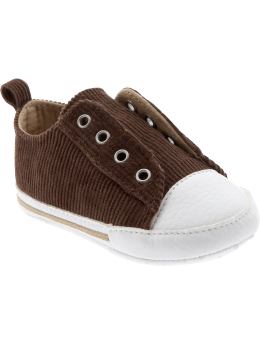 Newborn: Corduroy Slip-Ons for Baby - Brown Earth