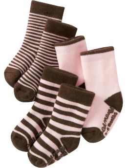 Maternity: Ankle-Sock 3-Packs for Baby - Pink Combo