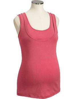 Maternity: Maternity Jersey Nursing Tanks - Watermelon