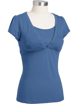 Maternity V-Neck Nursing Tops