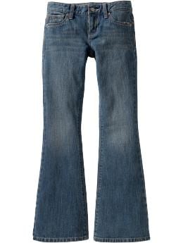 Girls Distressed Flared Jeans