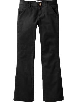 Girls: Girls Stretch-Twill Uniform Pants - Black Jack