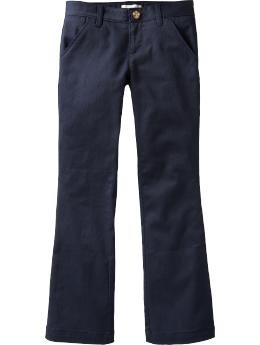 Girls: Girls Stretch-Twill Uniform Pants - Uniform Blue