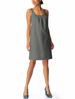 Women: Women's Cotton Twill Shift Dresses - Pavement