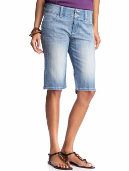 Women: Women's Mid-Rise Relaxed Denim Bermudas (13") - Blue Jet