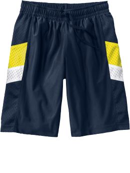 Boys: Boys Mesh-Lined Dazzle Shorts - Dark Blue Sea