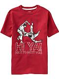 Boys Attitude Tees - Crimson Red Plus Size Apparel for Kids