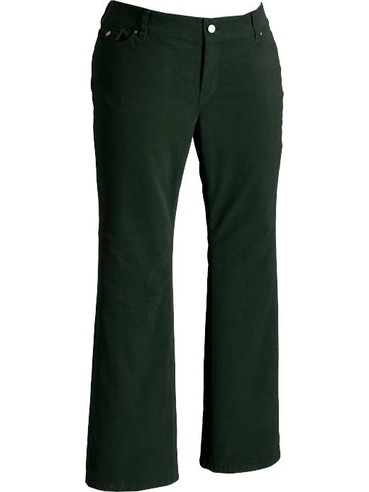 Old Navy Womens Teal Green Plus Low-Rise Boot-Cut Cords
