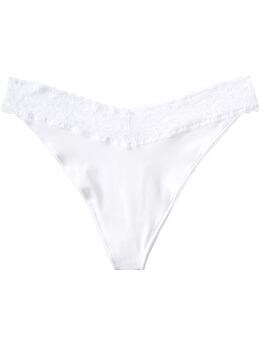 Women's Plus Lace-Trim Thongs