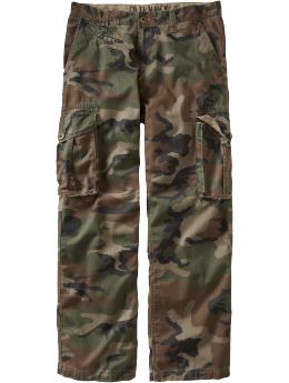 Men: Men's Loose-Fit Cargos - Green Camo