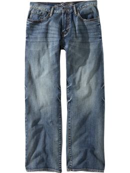 Men's Distressed Loose-Fit Jeans