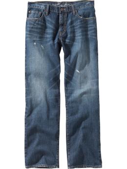 Men's Distressed Loose-Fit Jeans
