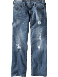 Men's Distressed Loose-Fit Jeans