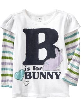 Baby Girls 2 in 1 Alphabet Tees for Baby Whipped Cream