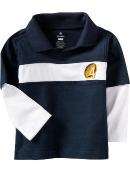 Baby Boys 2 in 1 Sports Graphic Polos for Baby Ink Blue