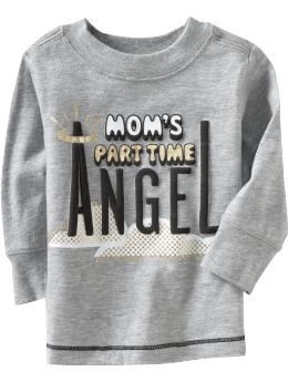 Baby Boys AngelDevil Graphic Tees for Baby Heather Gray
