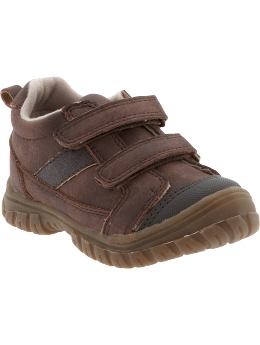 Baby Girls: Weathered Faux-Suede Shoes for Baby - Brown Earth