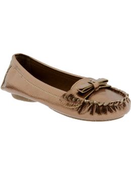 Women Women39s Studded Leather Moccasins Bronze