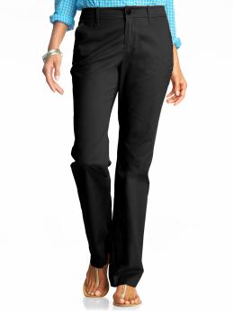 Women: Women's Lightweight Straight-Leg Khakis - Black Jack