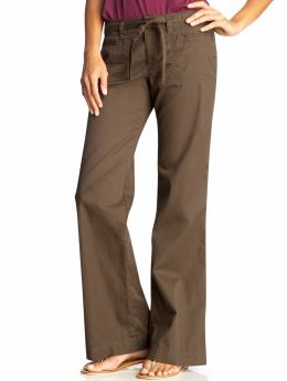 Women: Women's Low-Rise Belted Wide-Leg Pants - Truffle Brown