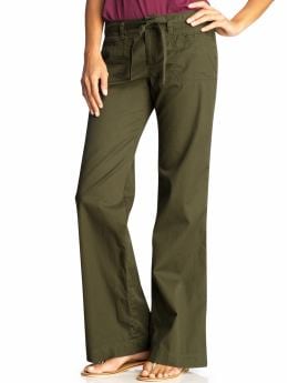 Women: Women's Low-Rise Belted Wide-Leg Pants - Pine Needles
