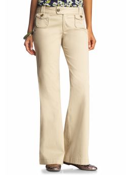 Women: Women's Button-Pocket Bedford-Cord Pants - Khaki