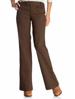 Women: Women's Button-Pocket Bedford-Cord Pants - Brown Earth
