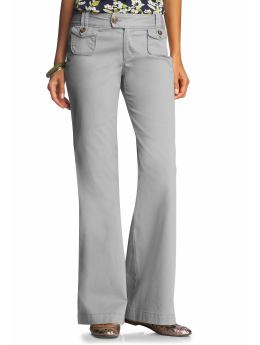 Women: Women's Button-Pocket Bedford-Cord Pants - Urban Dwelling Gray