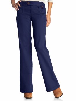 Women: Women's Button-Pocket Bedford-Cord Pants - Dark Night