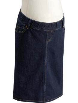 Maternity Low-Rise Denim Pencil Skirts