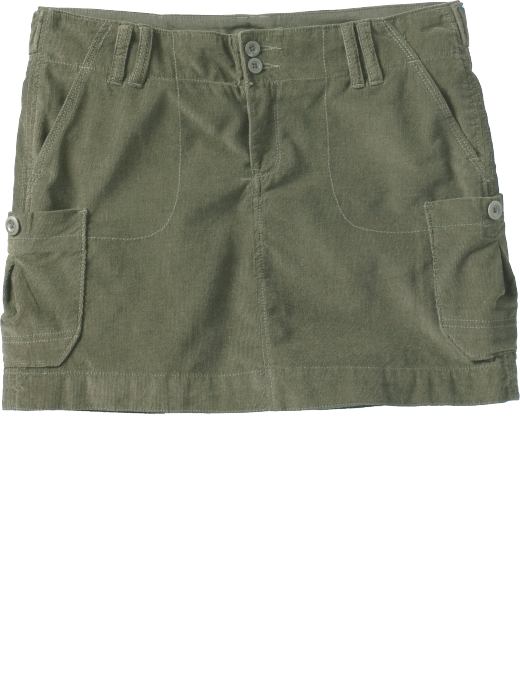 Women: Women's Cord Cargo Minis - Olive Green