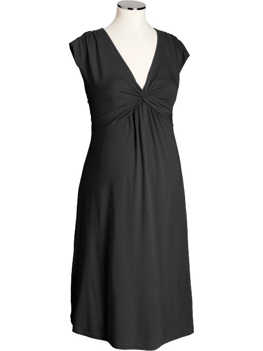 Maternity: Maternity Knot-Front Dresses - Black Jack