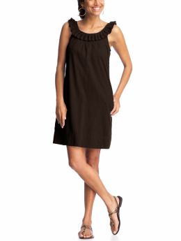 Women: Women's Poplin Ruffle-Neck Dresses - Bradley Brown