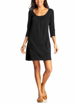 Women: Women's Pleated Jersey Dresses - Black Jack