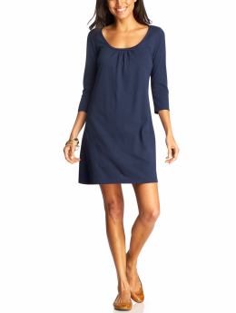 Women: Women's Pleated Jersey Dresses - Goodnight Nora