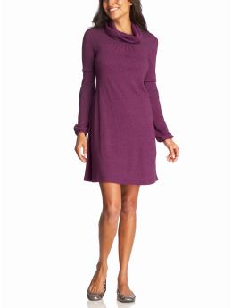Women: Women's Jersey Turtleneck Dresses - Bougainvillea