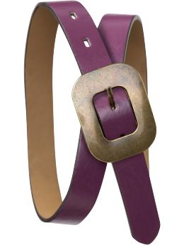 Women: Women's Faux-Leather Fashion Belts - Plummy Mummy