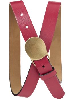 Women: Women's Faux-Leather Fashion Belts - Robbie Red