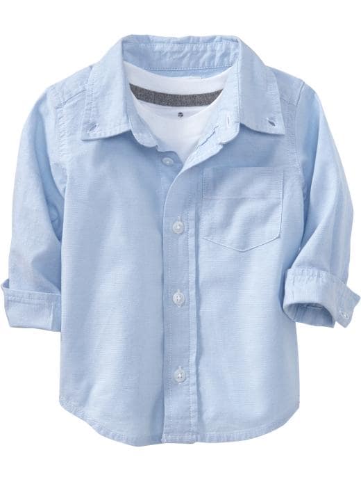 Old Navy Blue Oxford Shirts For Baby