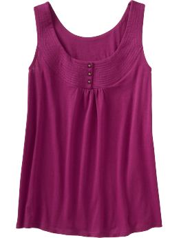 Women: Women's Scoop-Neck Jersey Tops - Bougainvillea Pink