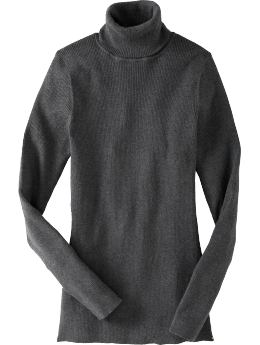 Women: Women's Rib-Knit Turtlenecks - Heather Charcoal