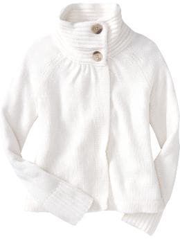 Women: Women's Cropped Sweater-Knit Swing Coats - Marshmallow White