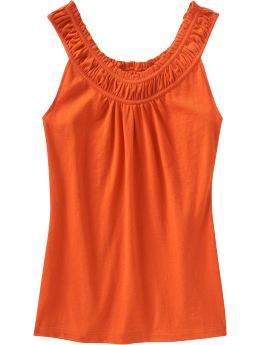 Women: Women's Pleated-Trim Tops - Ancho Chili