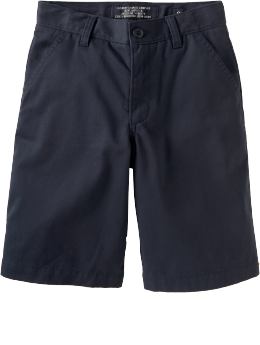 Boys: Boys Plain-Front Uniform Shorts - Uniform Blue